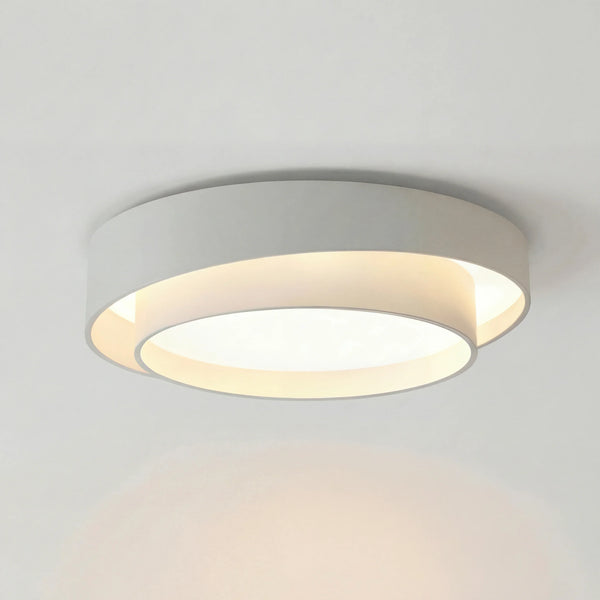 modern white iron disc flush mount ceiling light
