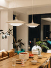 modern white iron drum pendant light