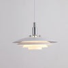 modern white iron drum pendant light