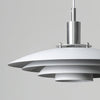 modern white iron drum pendant light
