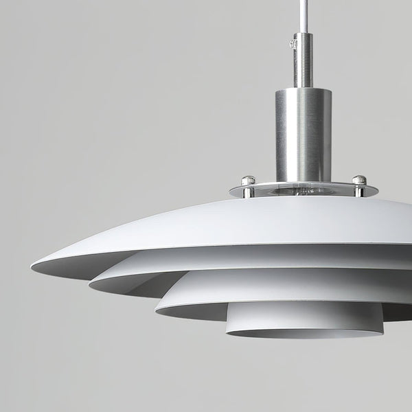 modern white iron drum pendant light