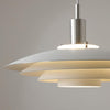 modern white iron drum pendant light