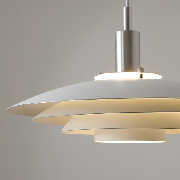 modern white iron drum pendant light