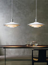 modern white iron drum pendant light