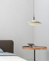 modern white iron drum pendant light
