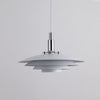 modern white iron drum pendant light