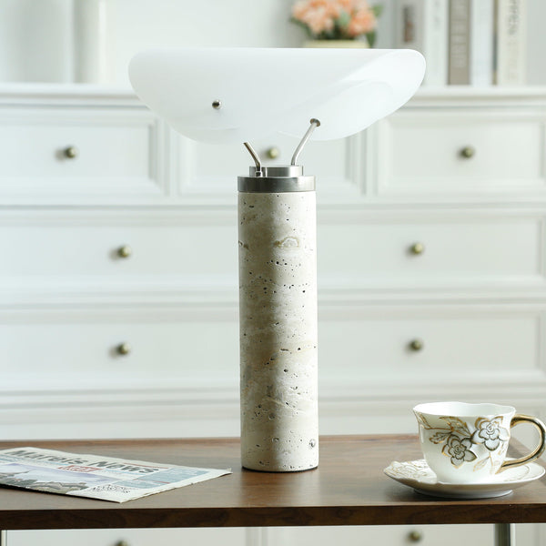 modern white marble acrylic led table lamp