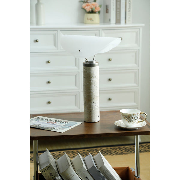modern white marble acrylic led table lamp