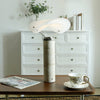 modern white marble acrylic led table lamp