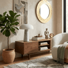 modern white marble glass dome led table lamp