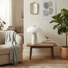 modern white marble glass dome led table lamp