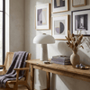 modern white marble glass dome led table lamp