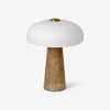 modern white marble glass dome led table lamp