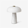 modern white marble glass dome led table lamp