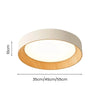 modern white oak round led flush mount ceiling light
