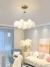 modern white pe acrylic tulip chandelier copper