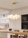modern white pe acrylic tulip chandelier copper