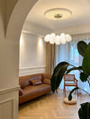 modern white pe acrylic tulip chandelier copper