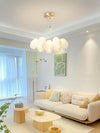 modern white pe acrylic tulip chandelier copper