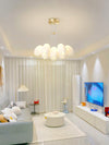 modern white pe acrylic tulip chandelier copper