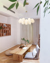 modern white pe acrylic tulip chandelier copper