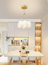 modern white pe acrylic tulip chandelier copper