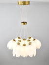 modern white pe acrylic tulip chandelier copper