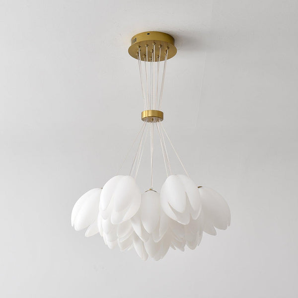 modern white pe acrylic tulip chandelier copper