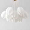 modern white pe acrylic tulip chandelier copper