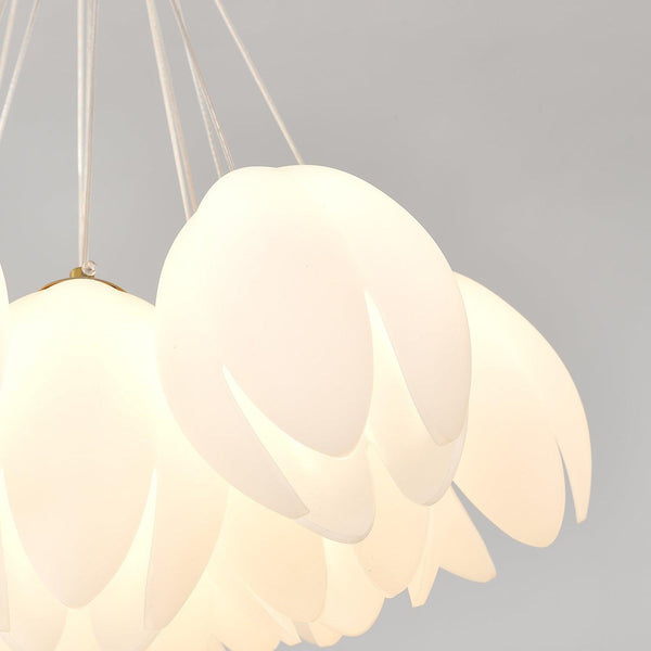 modern white pe acrylic tulip chandelier copper
