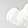 modern white pe acrylic tulip chandelier copper