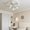 modern white pe tulip semi flush ceiling light