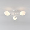 modern white pe tulip semi flush ceiling light