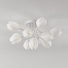 modern white pe tulip semi flush ceiling light