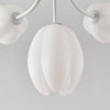 modern white pe tulip semi flush ceiling light