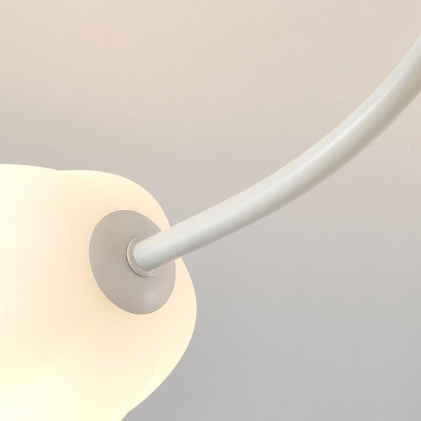 modern white pe tulip semi flush ceiling light