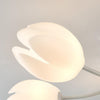 modern white pe tulip semi flush ceiling light