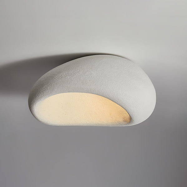 modern white polystyrene cloud flush mount ceiling light