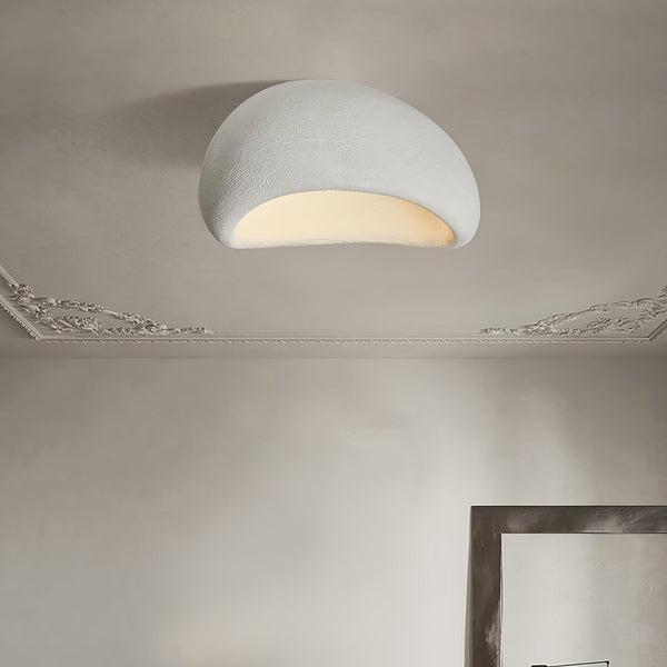 modern white polystyrene cloud flush mount ceiling light