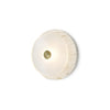 modern white travertine glass disc wall lamp