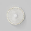 modern white travertine glass disc wall lamp