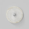 modern white travertine glass disc wall lamp