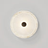 modern white travertine glass disc wall lamp
