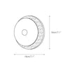 modern white travertine glass disc wall lamp