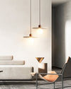 modern white travertine globe pendant light