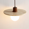 modern white travertine globe pendant light
