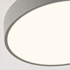 modern wood grain round flush mount ceiling light