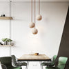 modern yellow travertine 3 sphere pendant light