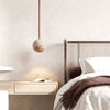 modern yellow travertine 3 sphere pendant light