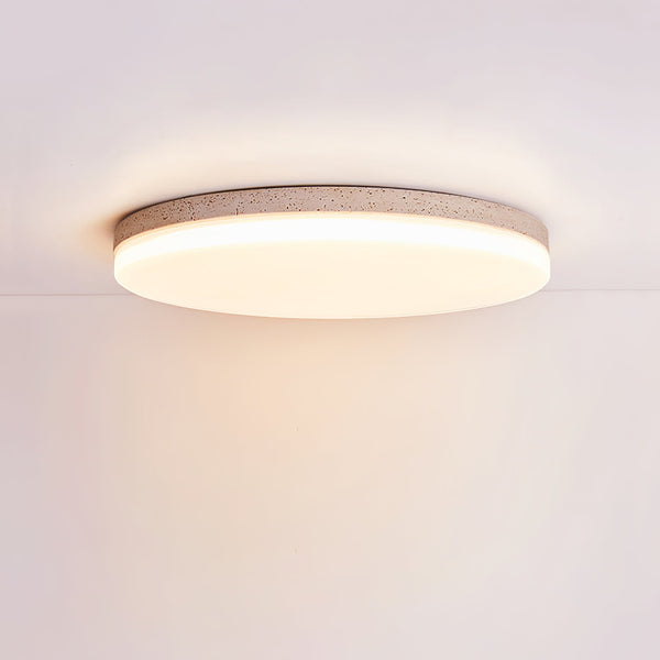 modern yellow travertine acrylic flush mount ceiling light